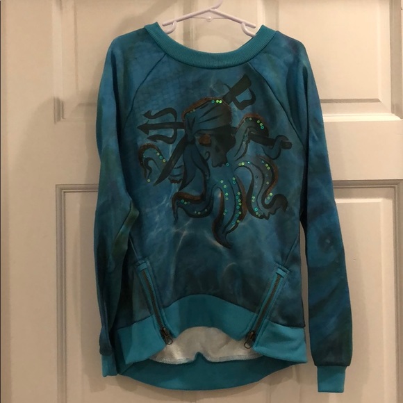 NWT Disney Store Descendants Uma long sleeve Pullover Top Blue Girl